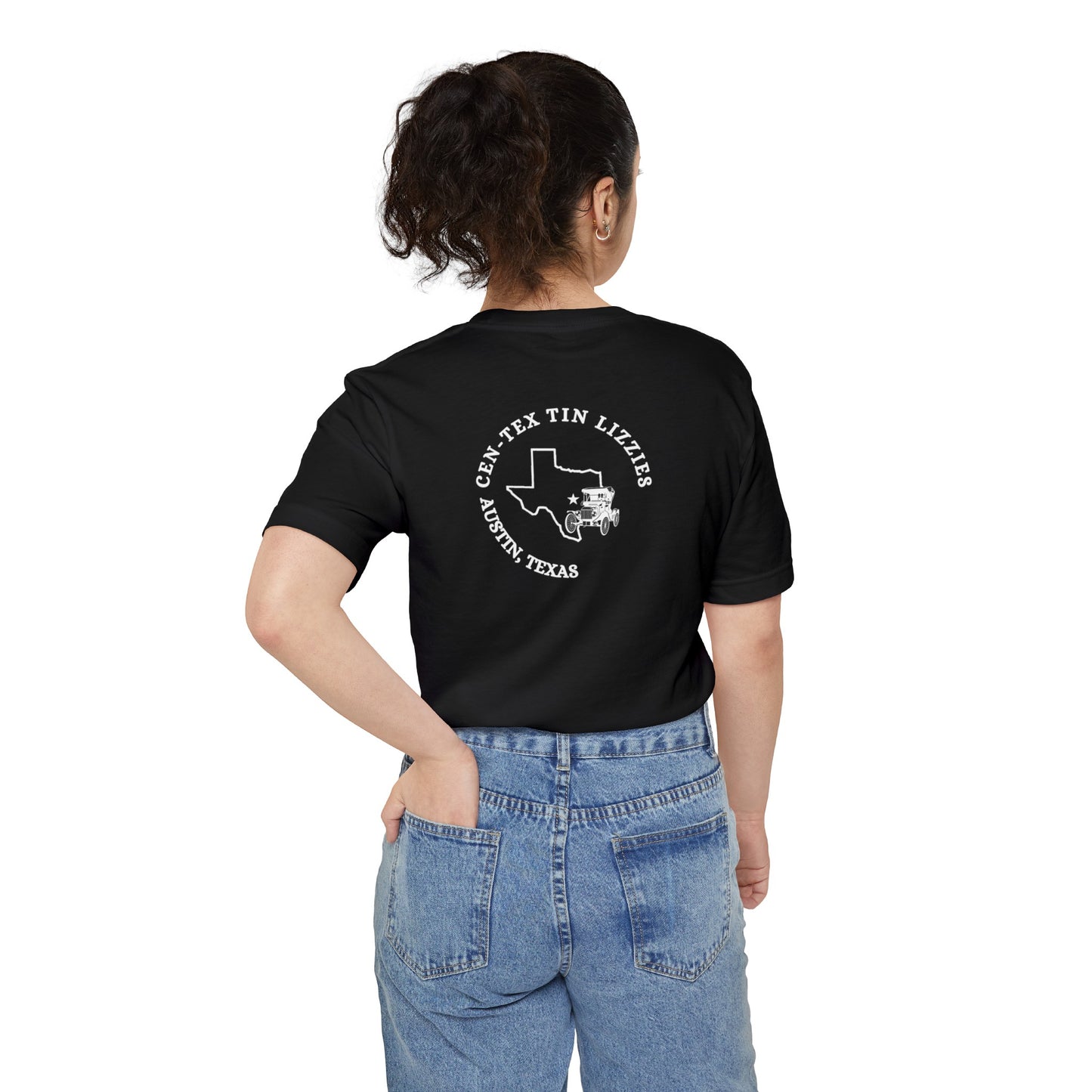 Cen-Tex Tin Lizzies (pocket logo and back logo) Unisex Pocket T-shirt