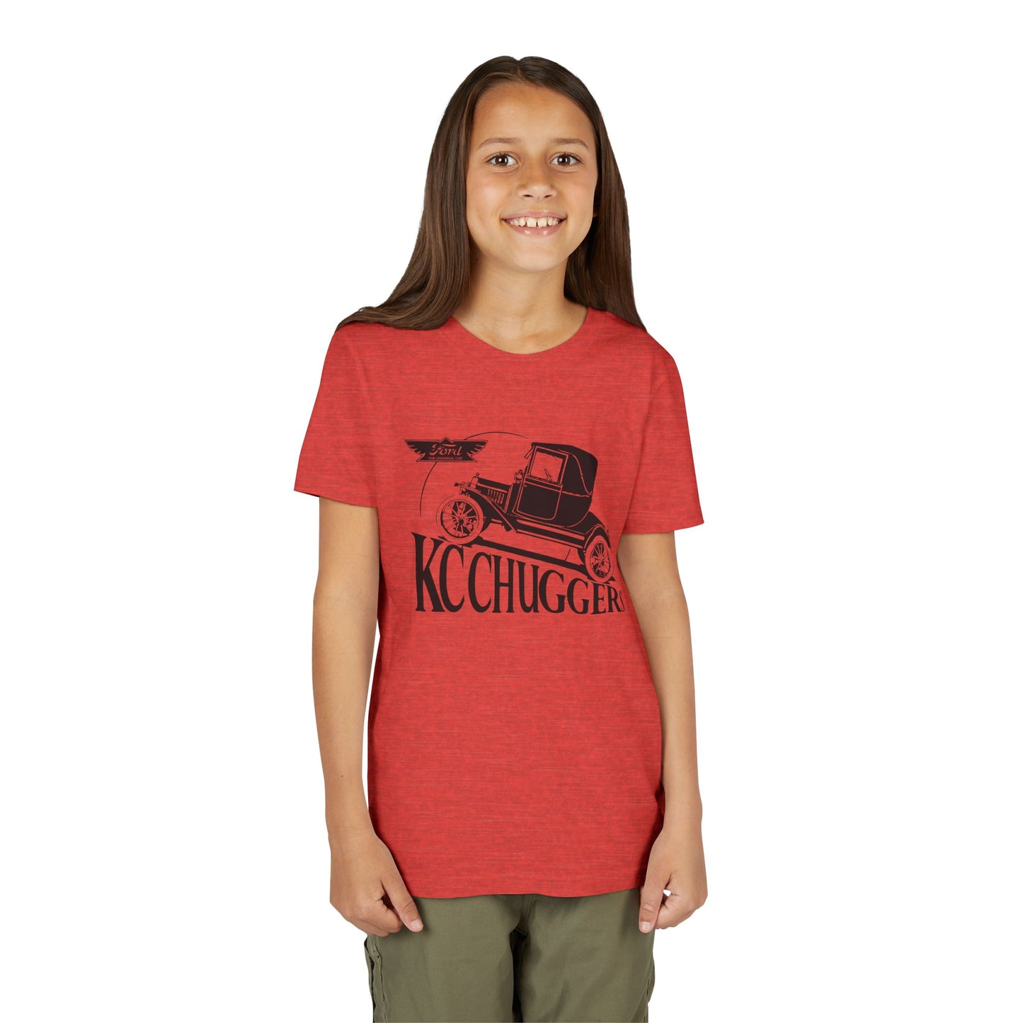 KC Chuggers Vintage Car Youth Tee - Retro Automobile Graphic Shirt