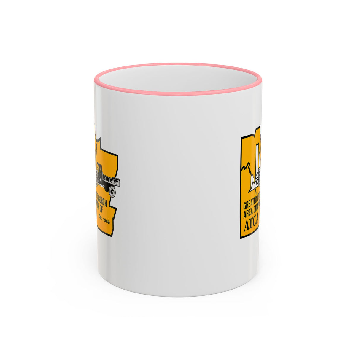Greater Pittsburgh Area Chapter of ATCA Coffee Mug with Accent Rim & Handle