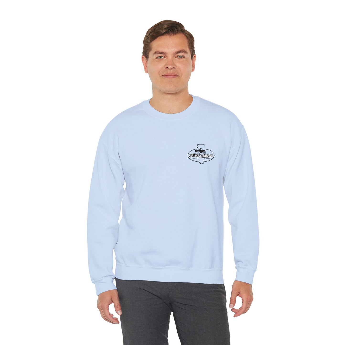 Central Illinois A's Crewneck Embroidered Sweatshirt — Small Chest Logo