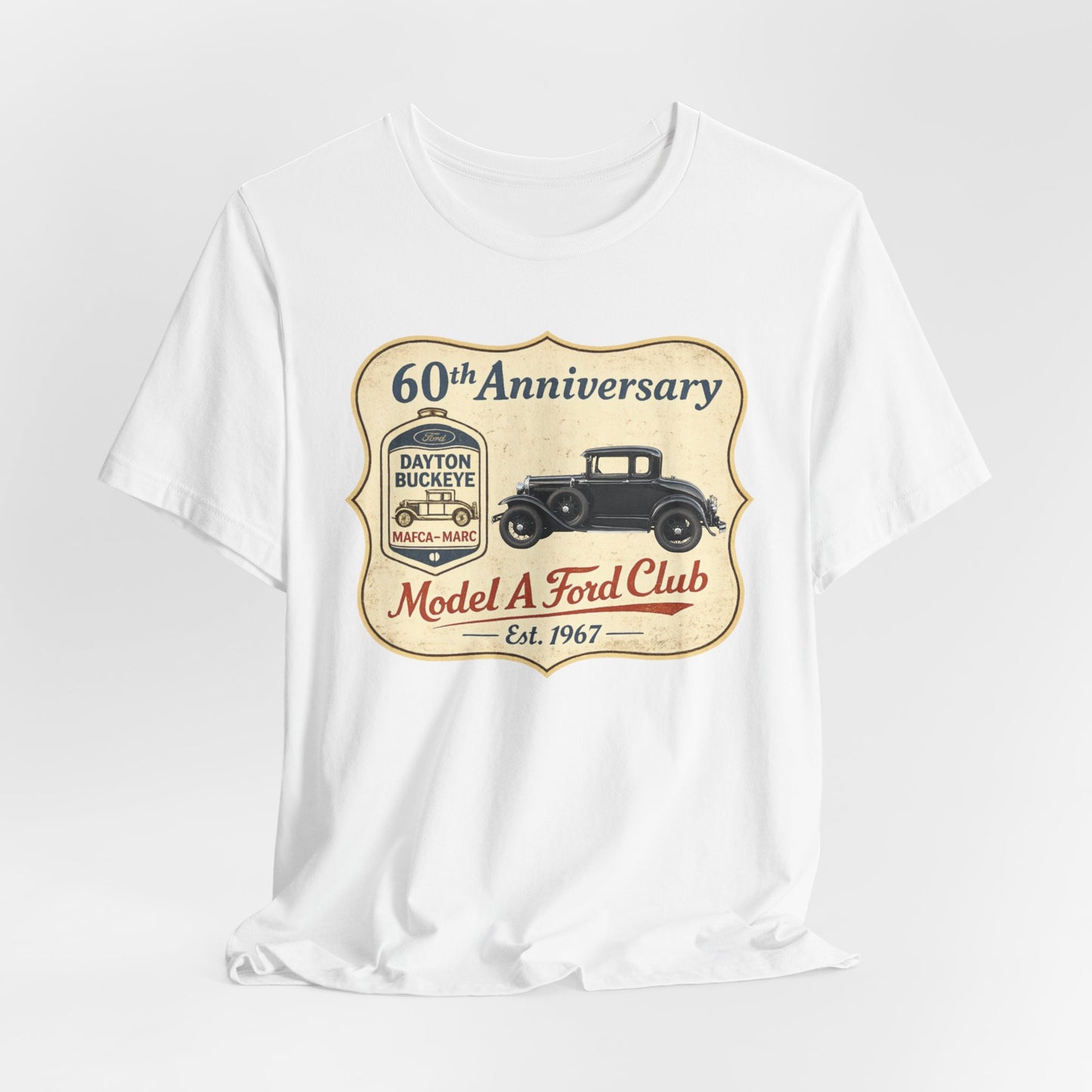 Dayton Buckeye Model A Ford Club 60th Anniversary Tee (RBS) - Vintage Classic Car Shirt