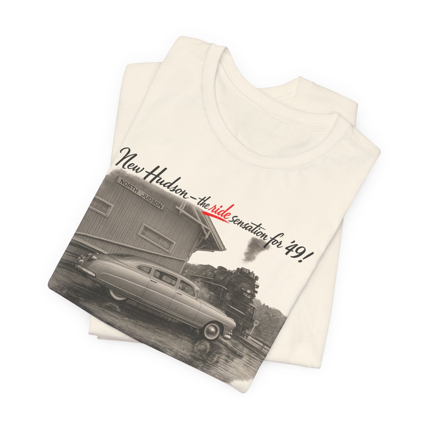 1949 Hudson Commodore Six Vintage Car T‑Shirt — Classic Retro Automotive Tee (Rick C)
