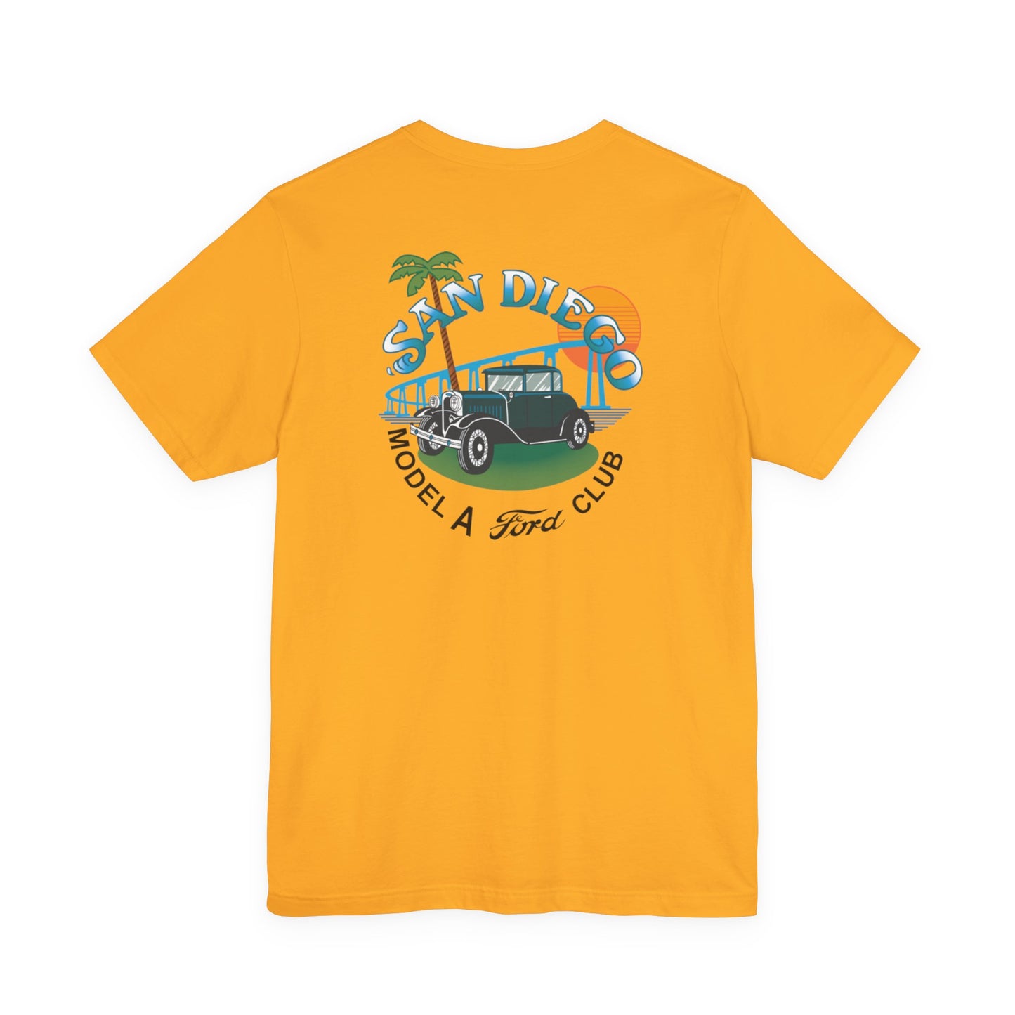 San Diego Model A Ford Club Tee — Vintage Car Sunset Shirt