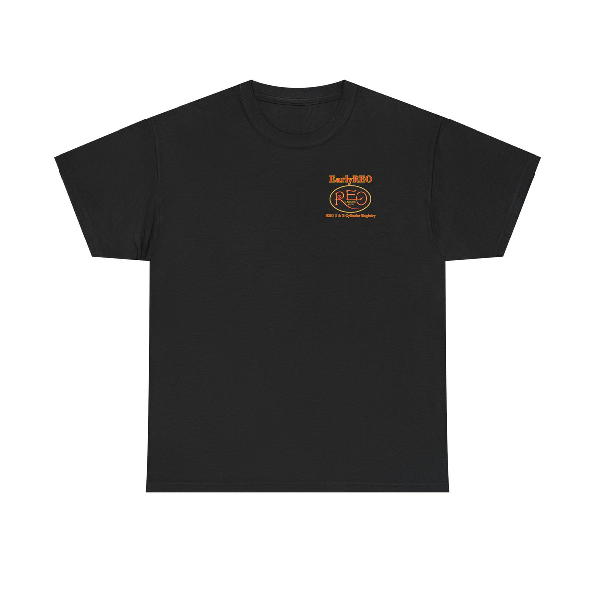 EarlyREO and REO 1 & 2 Cylinder Registry Logo Tee — Chest and Back Logos