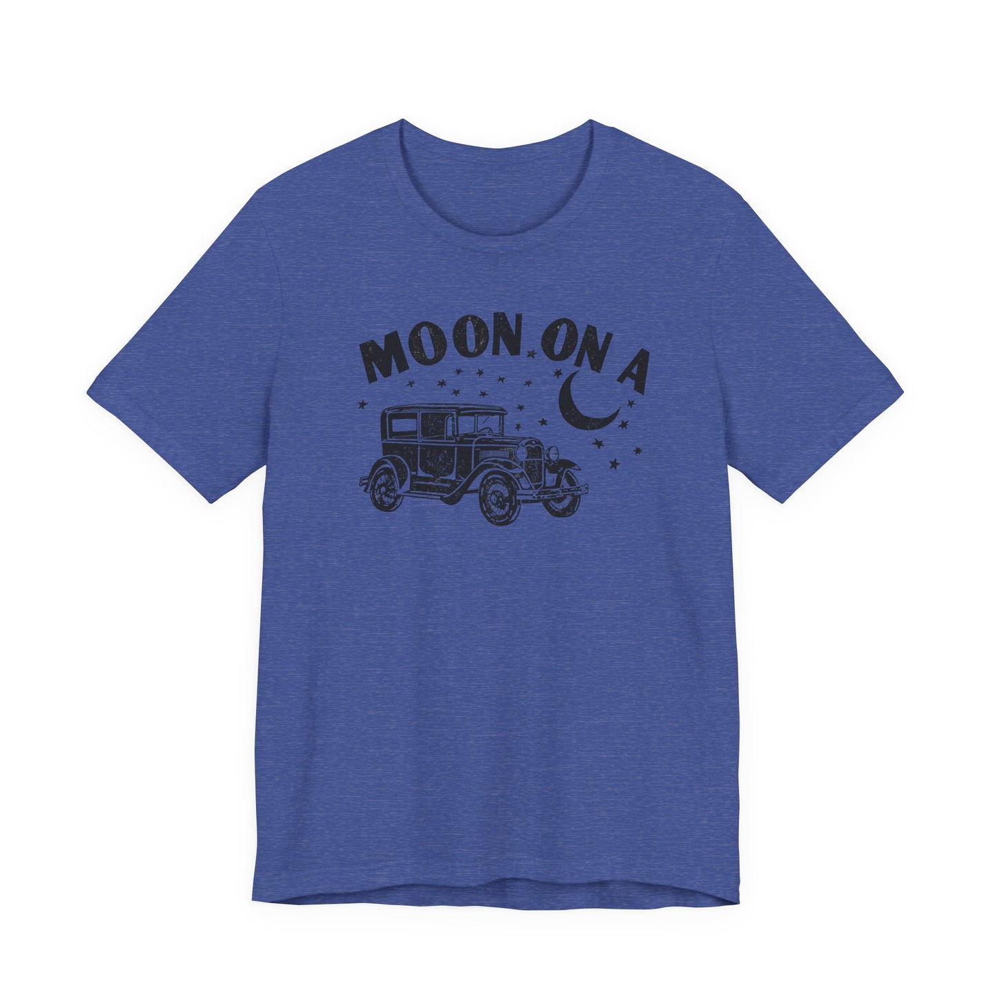 Moon On A Vintage Car T-Shirt — Retro Moon Graphic Tee