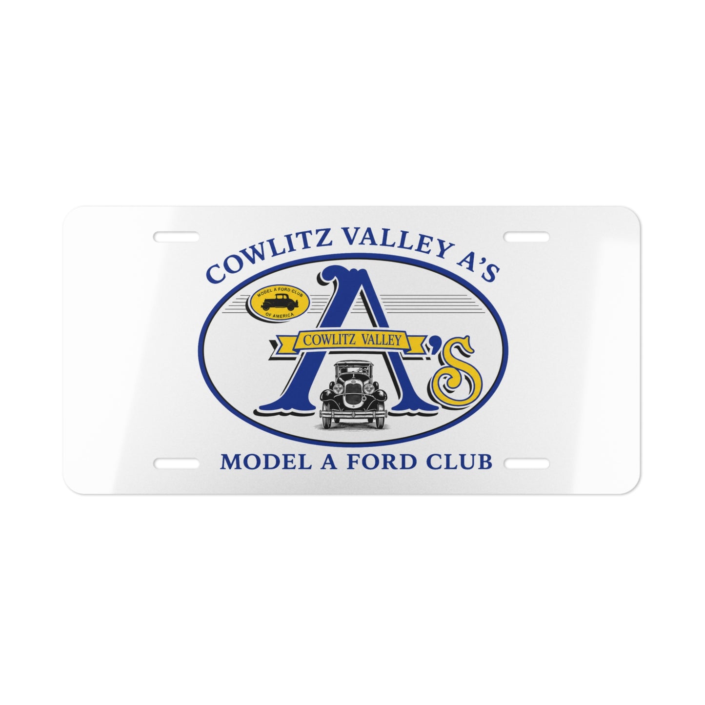 Cowlitz Valley A’s Classic Car Vanity Plate