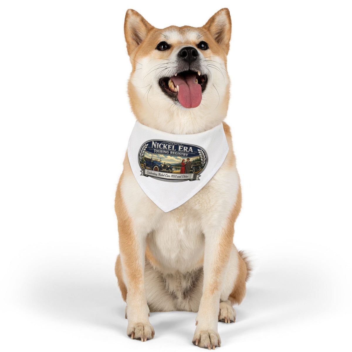 Nickel Era Touring Registry Vintage Car Logo — Pet Bandana Collar