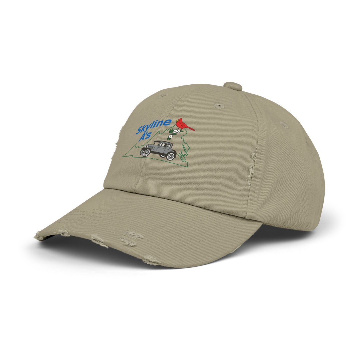 Skyline A's Distressed Baseball Cap (printed) — Vintage Hat