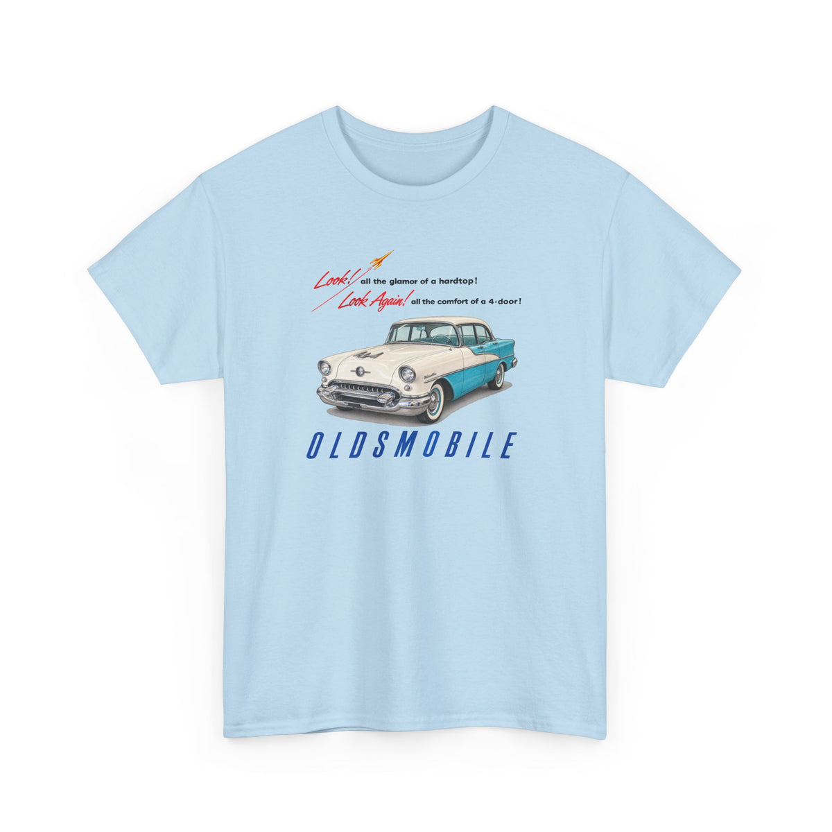 Oldsmobile Retro 1950s Cruiser Graphic T-Shirt - Unisex Heavy Cotton Tee (TeresaT)