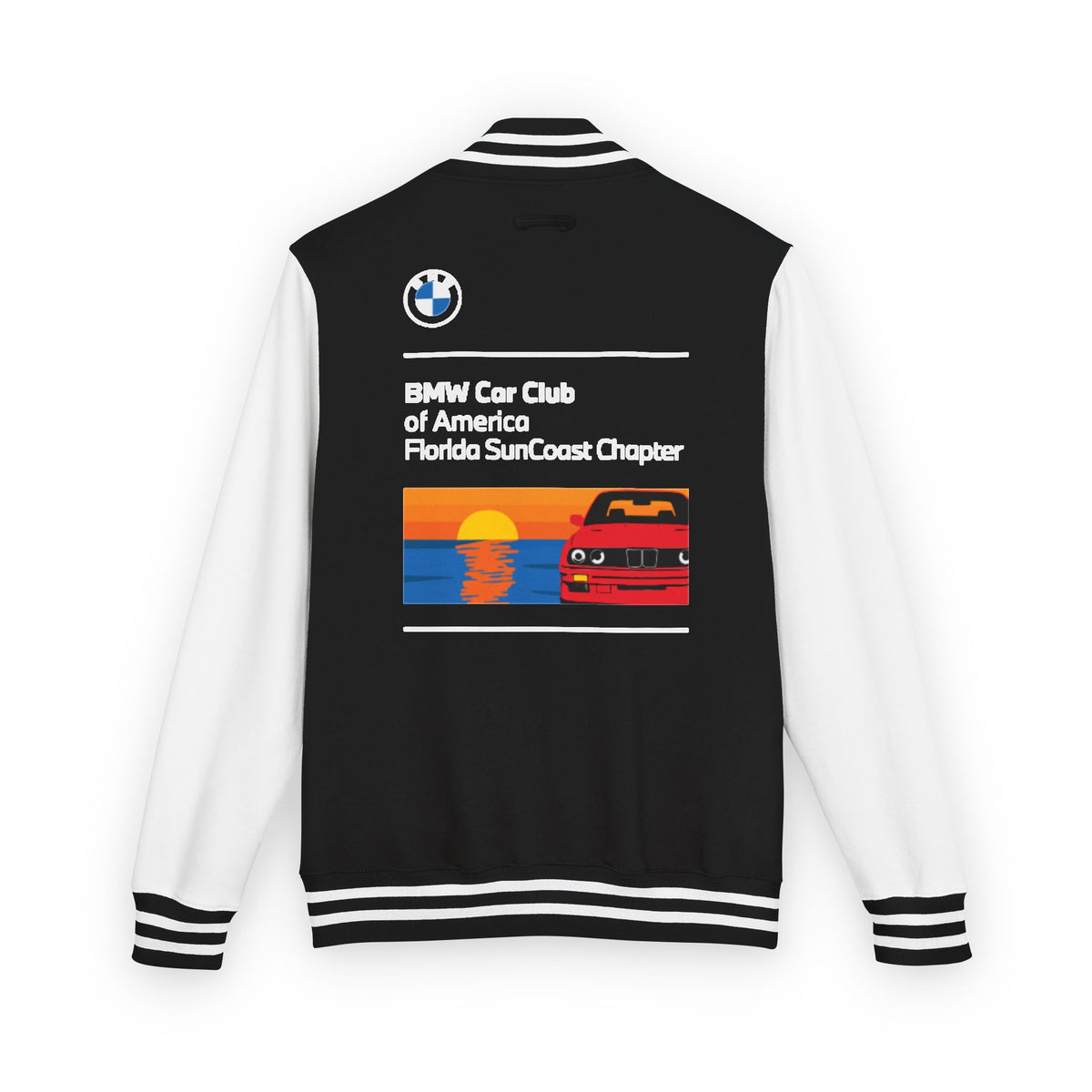 BMW Car Club of America Florida SunCoast Chapter Letterman Jacket - Front and Back Logos