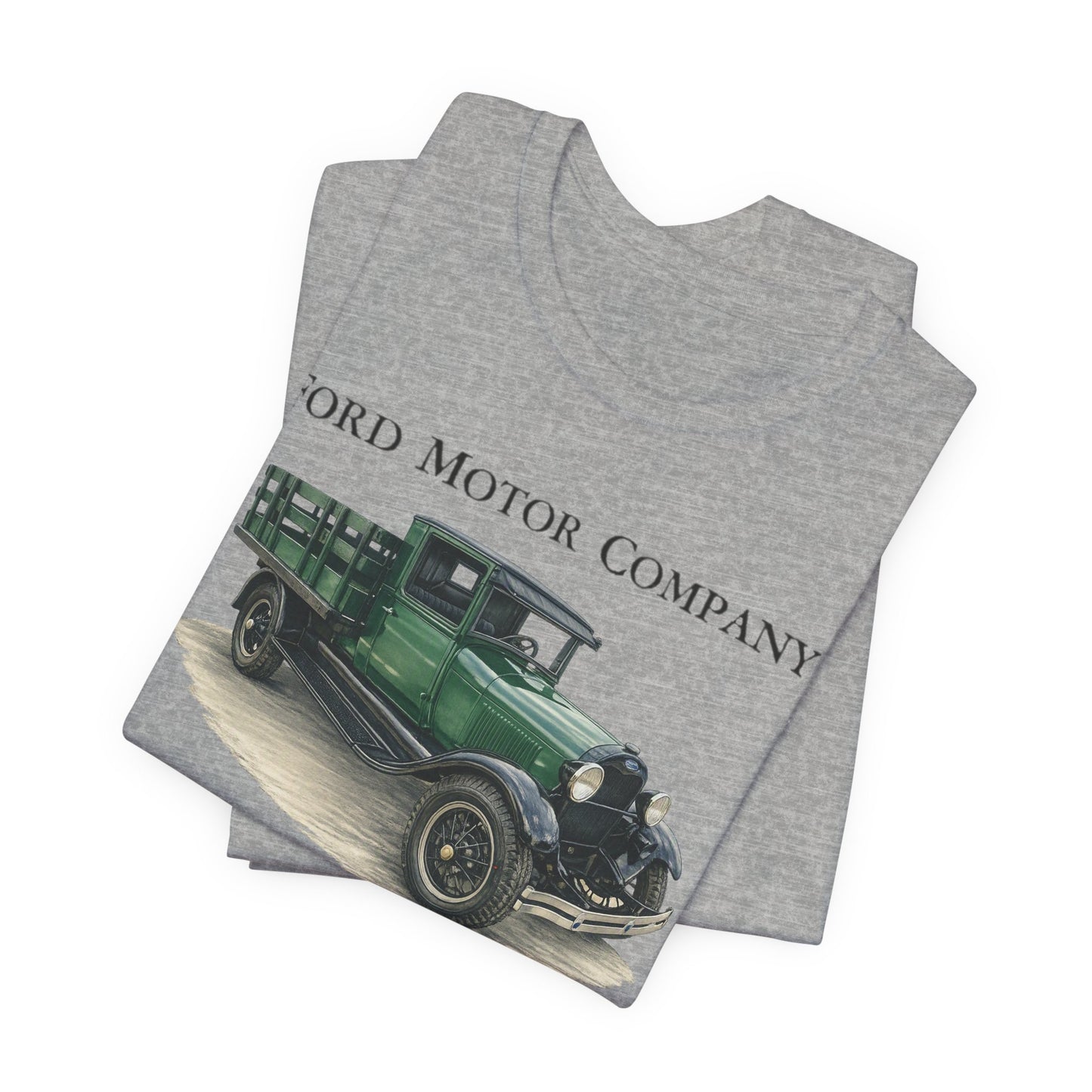 1928 Ford Model AA Stake Bed Truck T-Shirt —  Unisex Jersey Short Sleeve Tee