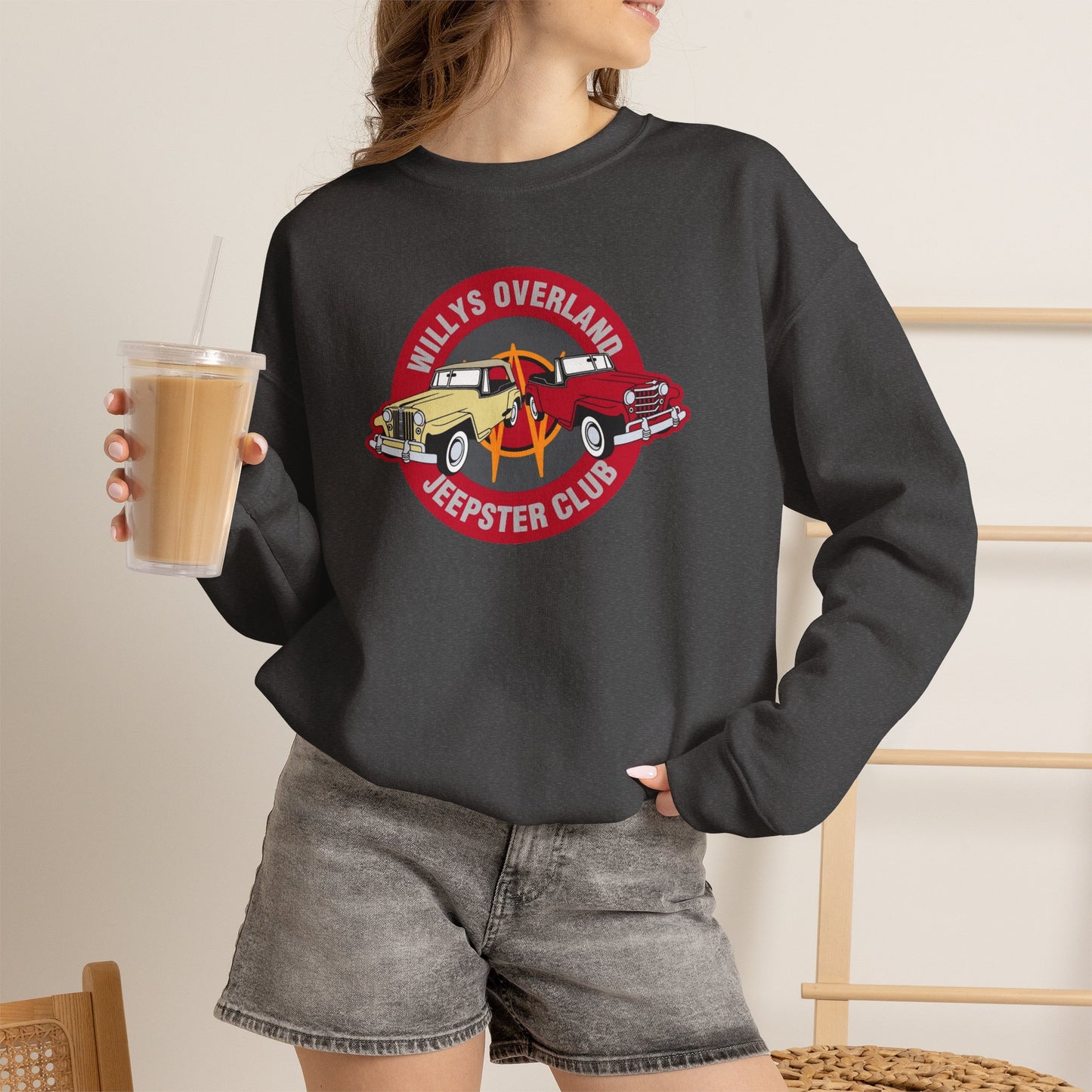Willys Overland Jeepster Club Sweatshirt - Unisex Heavy Blend™ Crewneck Sweatshirt