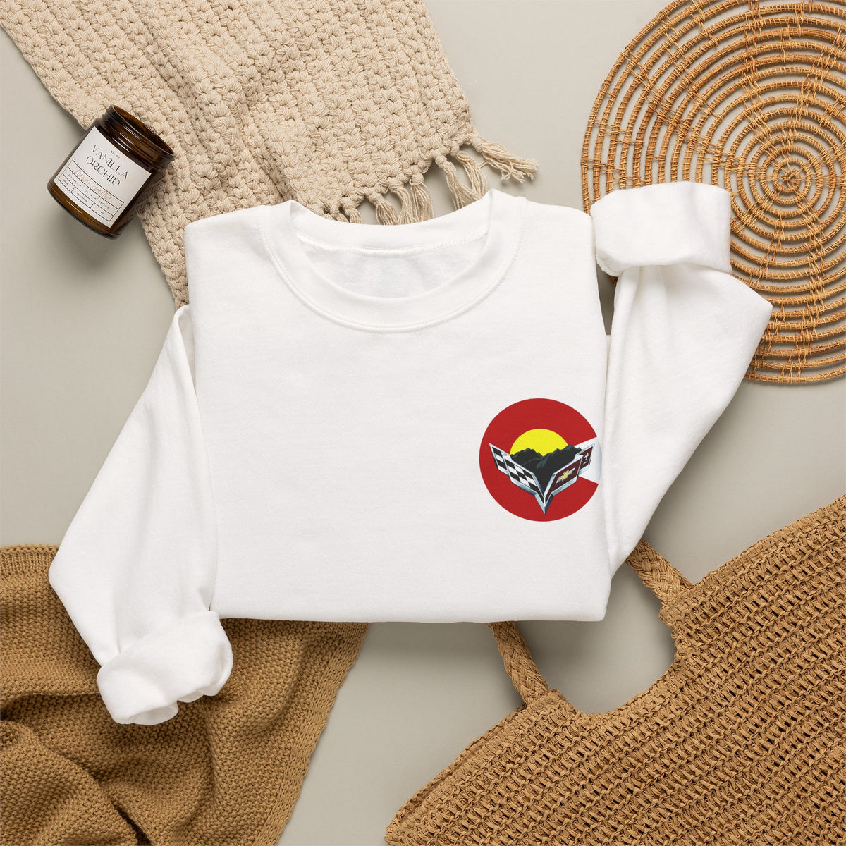Central Colorado Corvette Club Screen Printed Sweatshirt – Unisex Heavy Blend™ Crewneck Sweatshirt