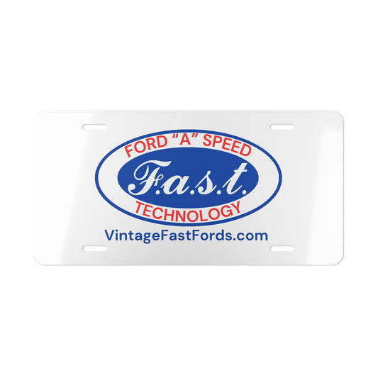 F.a.s.t. Ford "A" Speed Technology Vanity Plate | Custom Car Accessory