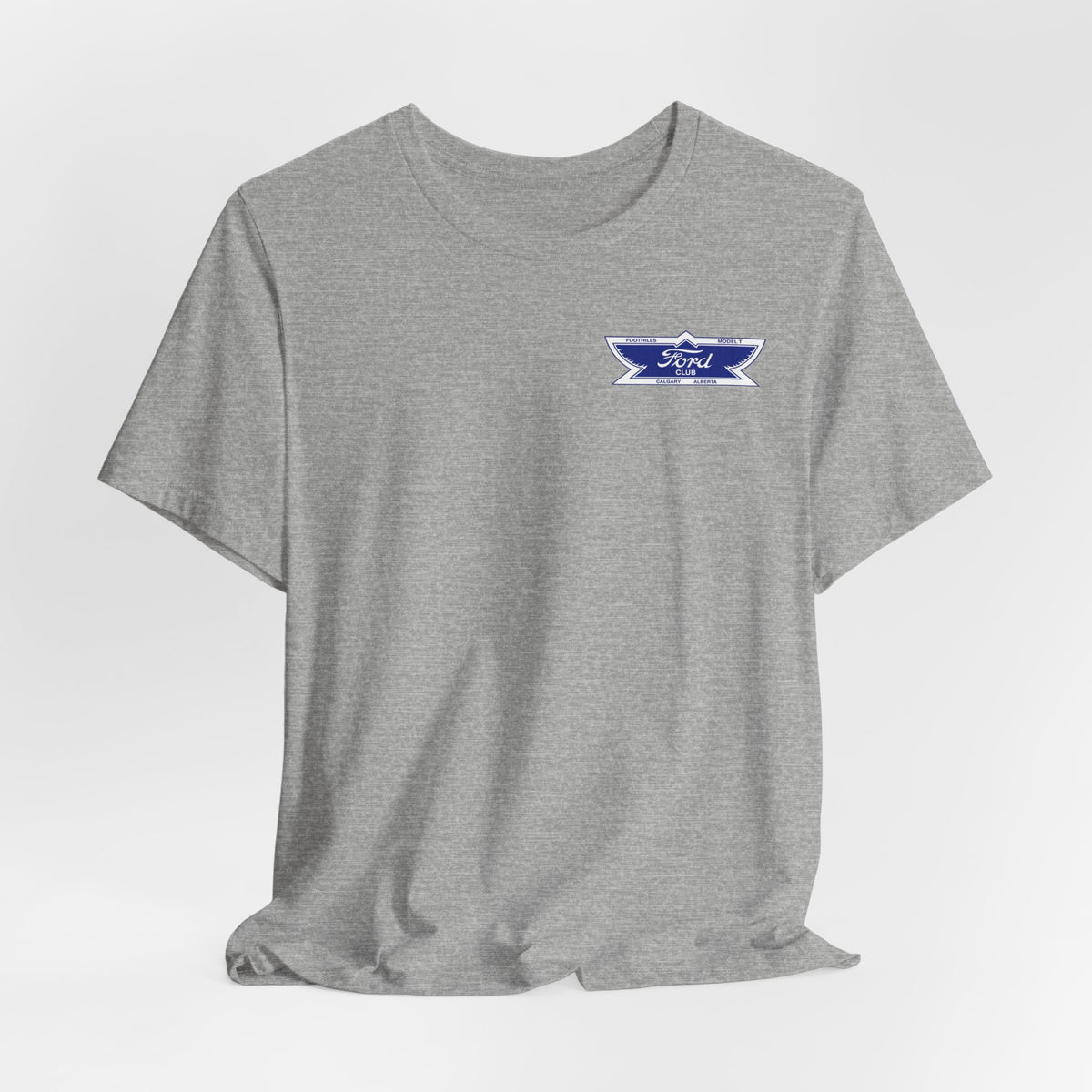 Foothills Model T Club Unisex Soft Tee - Front and Back Logos