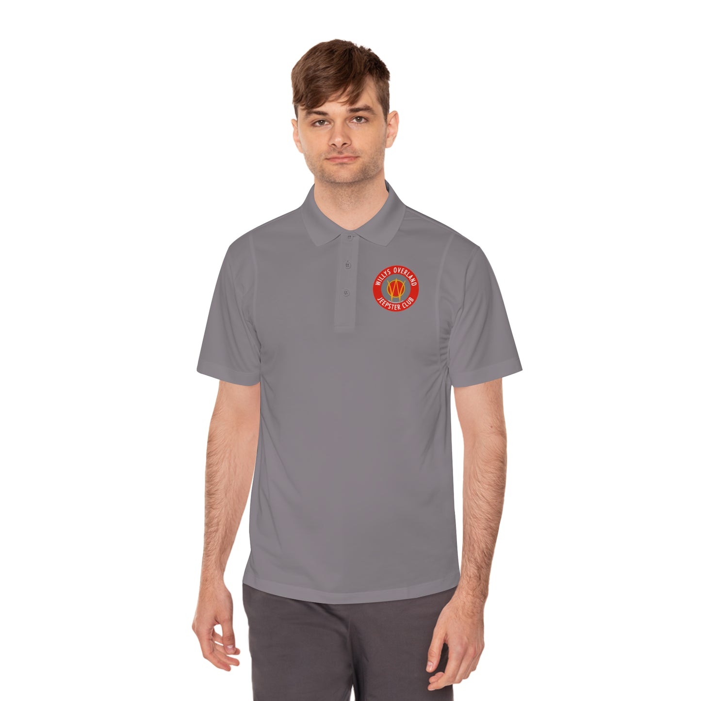 Willys Overland Jeepster Club Polo Shirt — Classic Car Club Printed Logo Polo