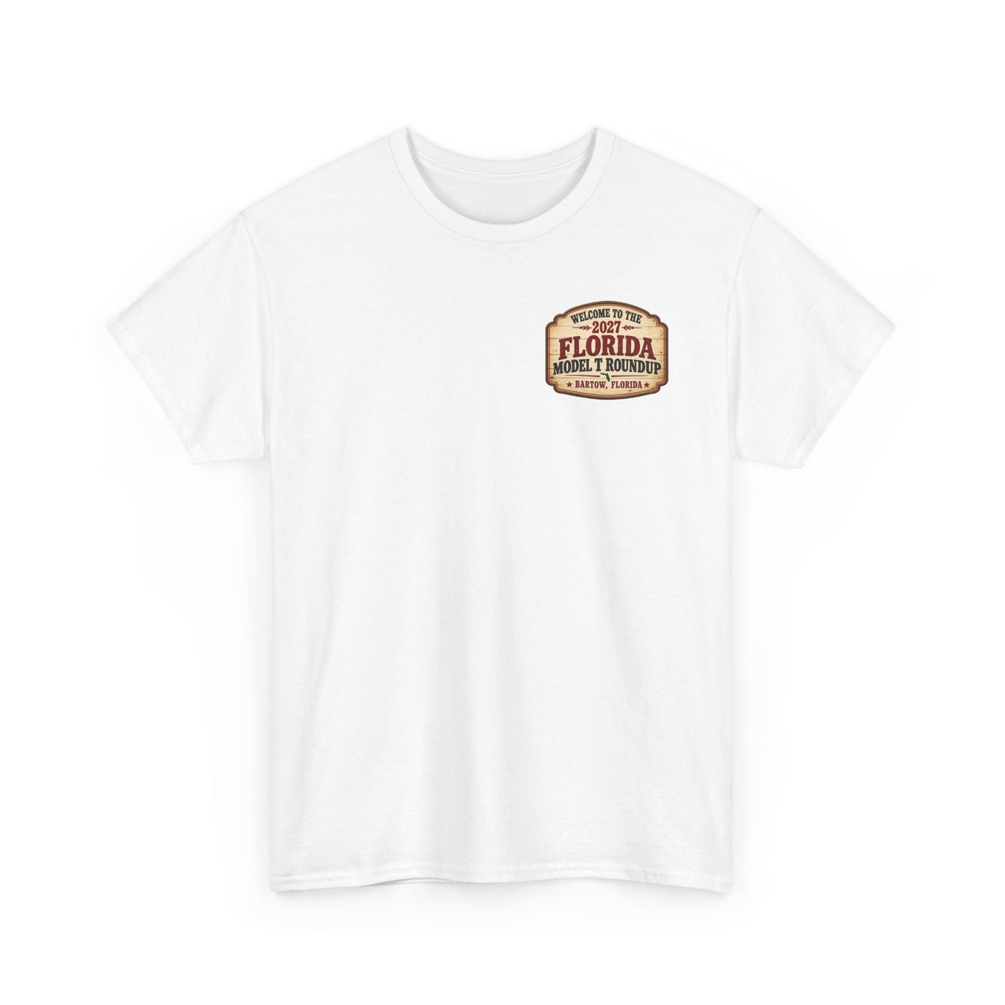 Florida Model T Roundup 2027 T-Shirt - Unisex Heavy Cotton Tee