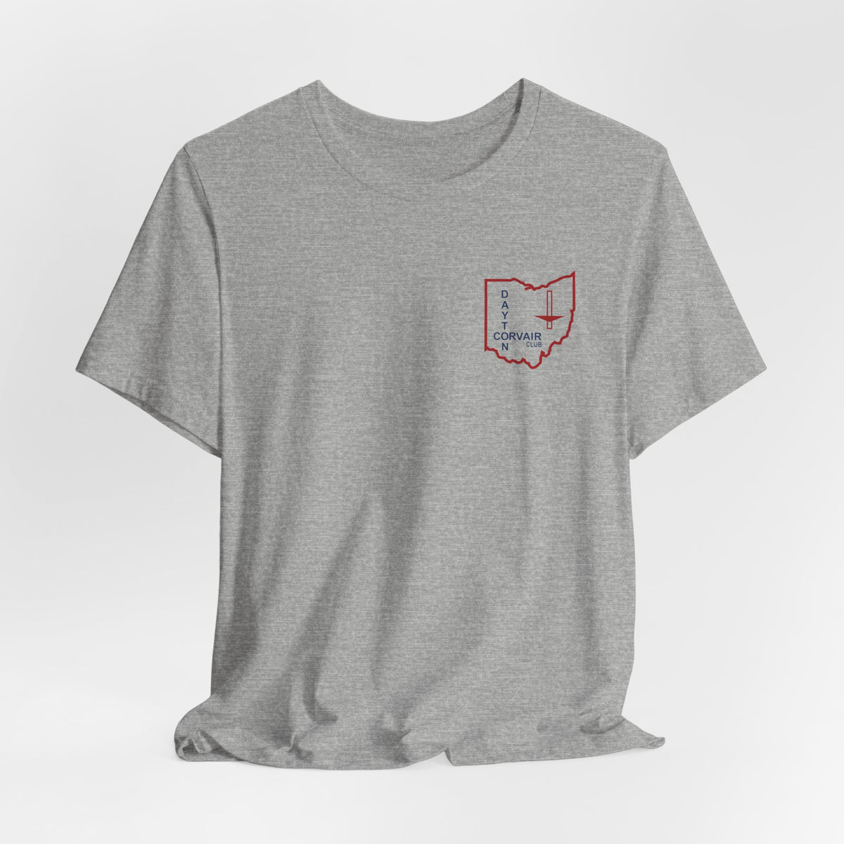 Dayton Corvair Club Unisex Jersey Short Sleeve Tee - Small Front Logo