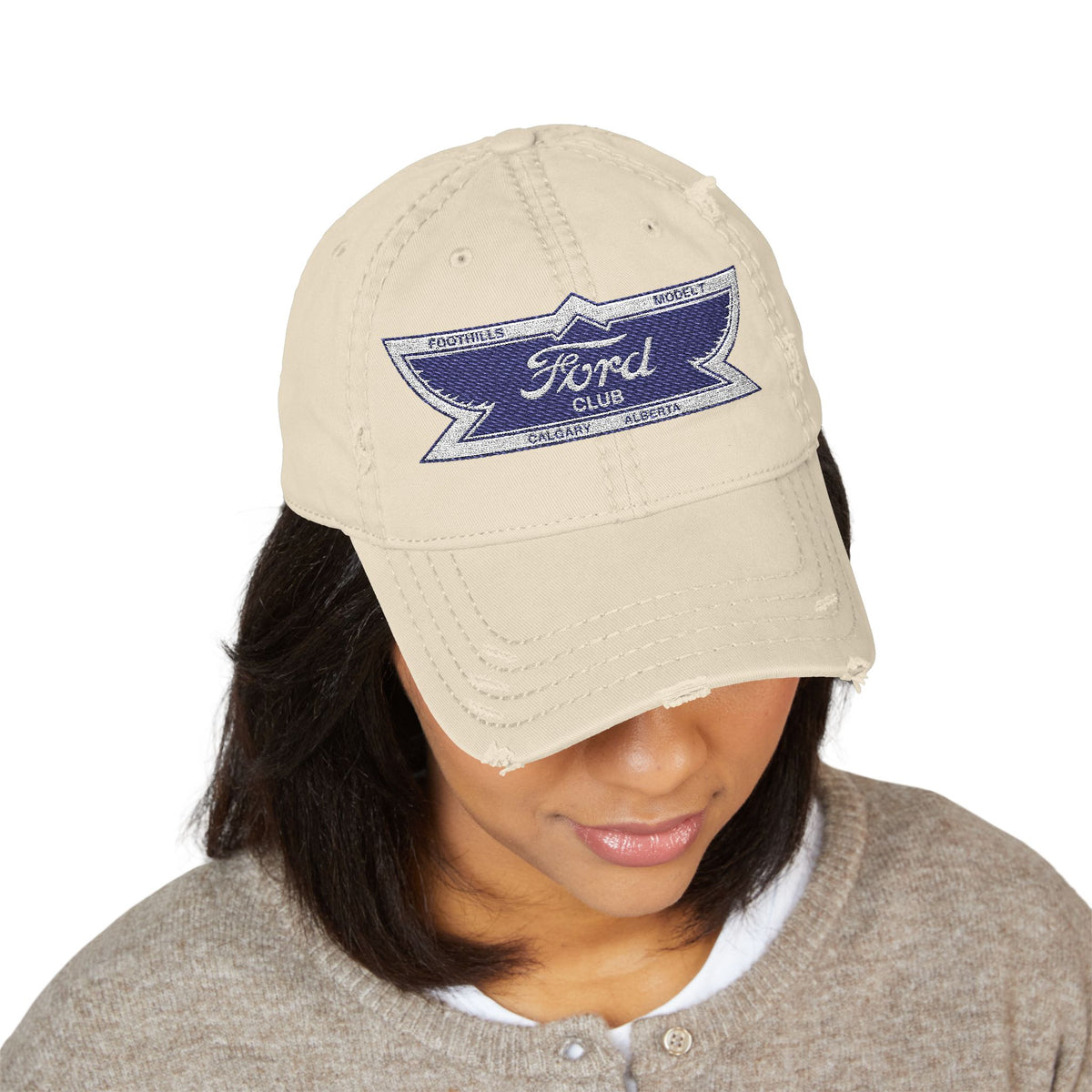 Foothills Model T Club Distressed Embroidered Dad Hat