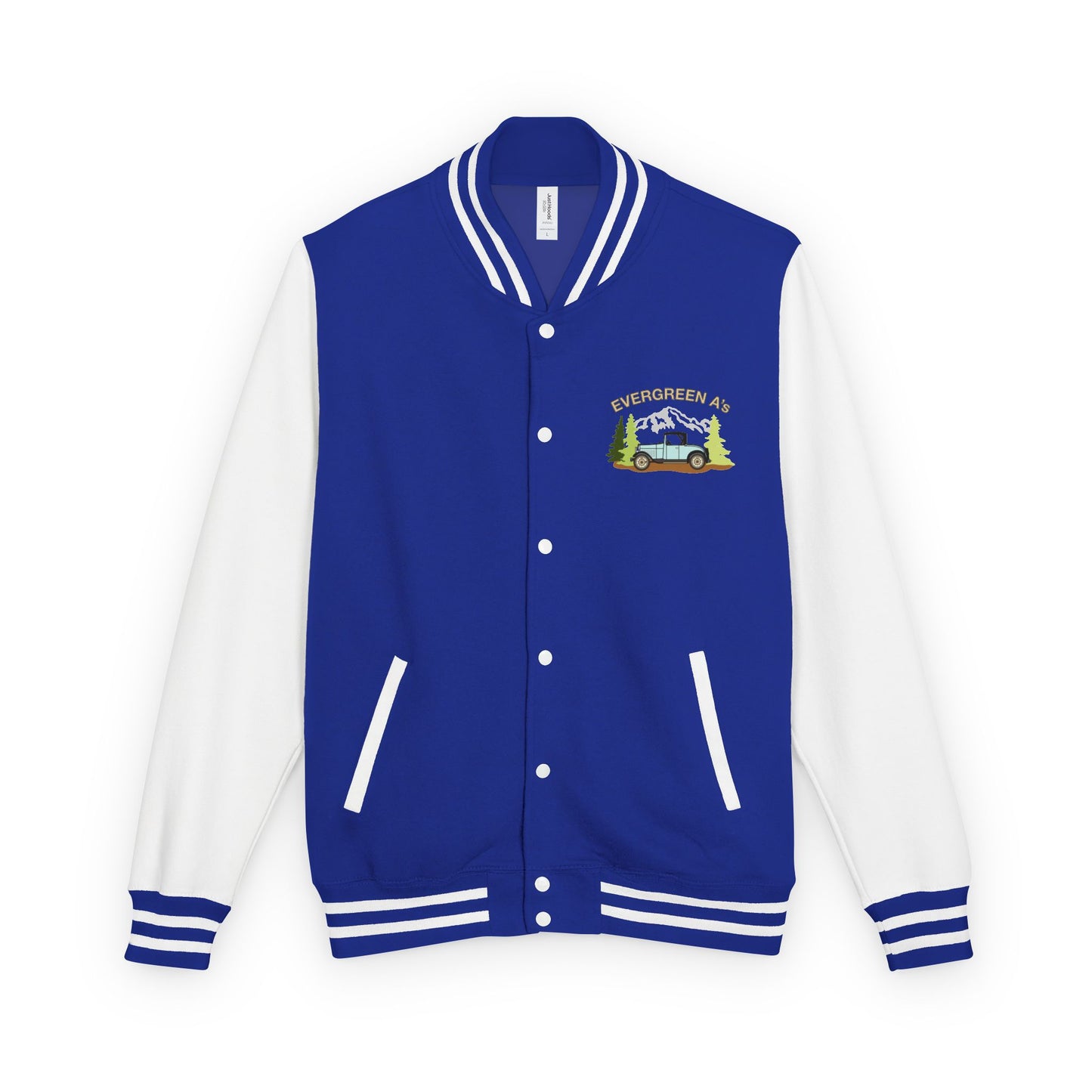 Evergreen A’s Mountain Jeep Letterman Jacket