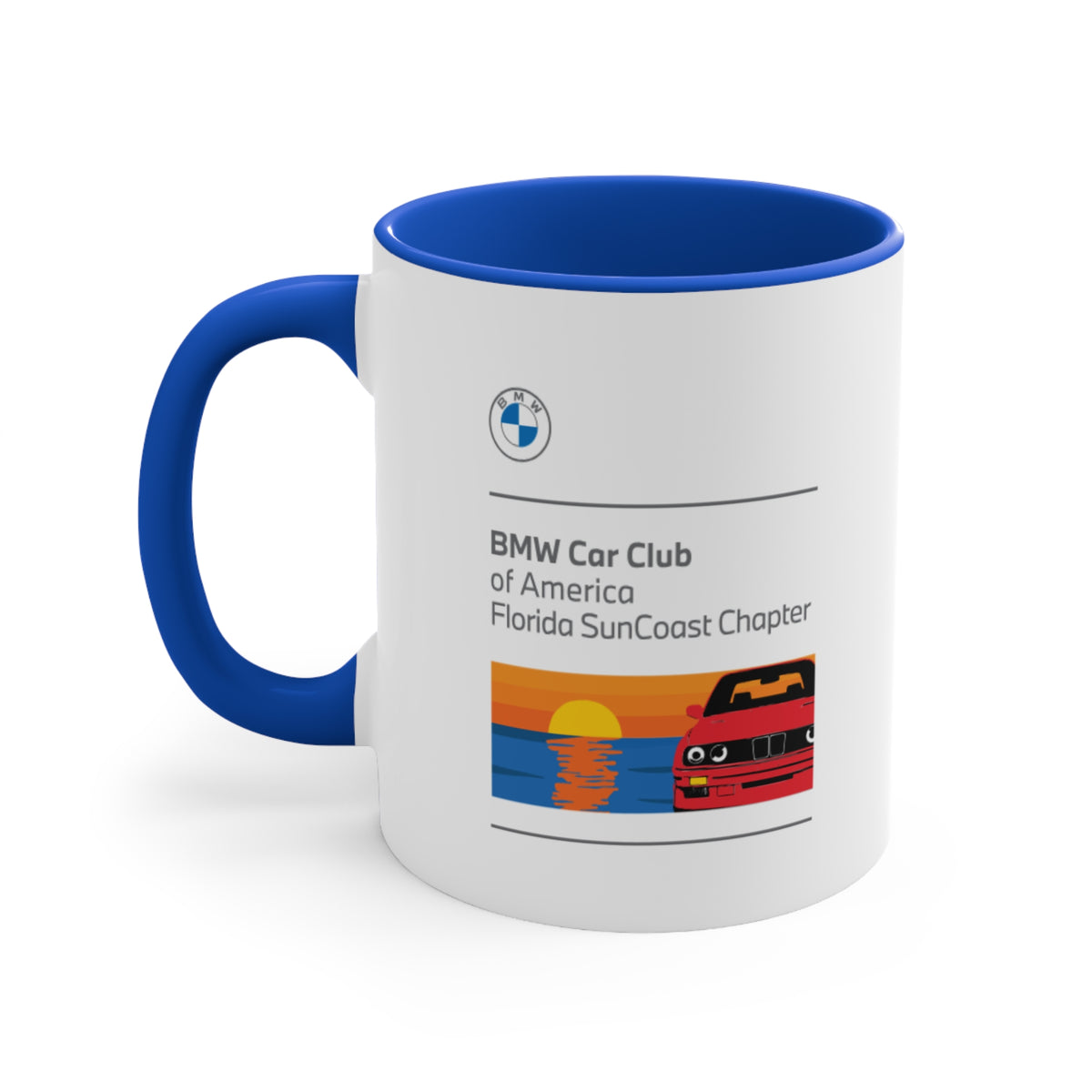 BMW Car Club of America Florida SunCoast Chapter Accent Mug