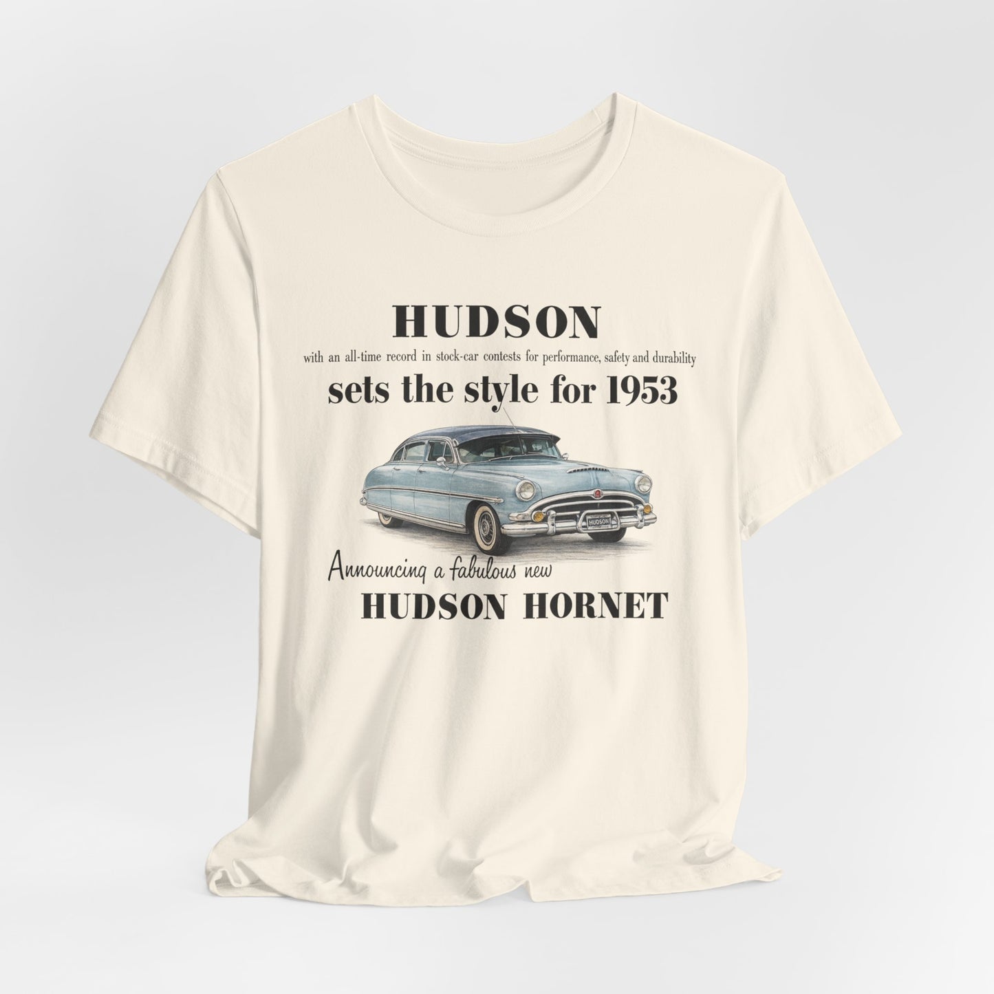 1953 Hudson Hornet Car Tee - Unisex Jersey Short Sleeve Tee