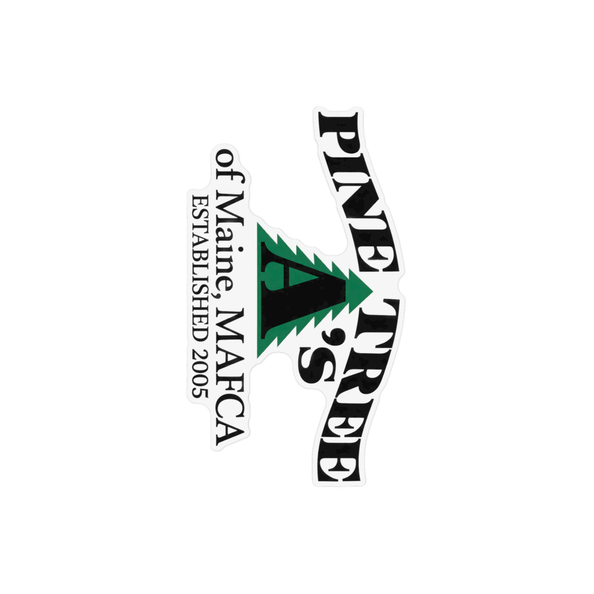 Pine Tree A's of Maine, MAFCA Custom Shape Magnet — "12 x 24" Door Magnet is Great for Parades!