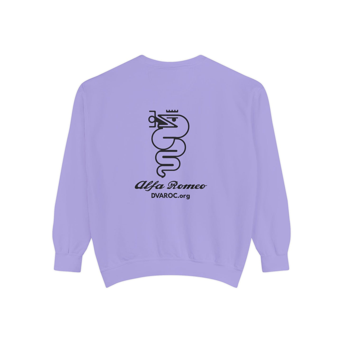 DVAROC.org Alfa Romeo Logo Sweatshirt — Chest and Back Logos