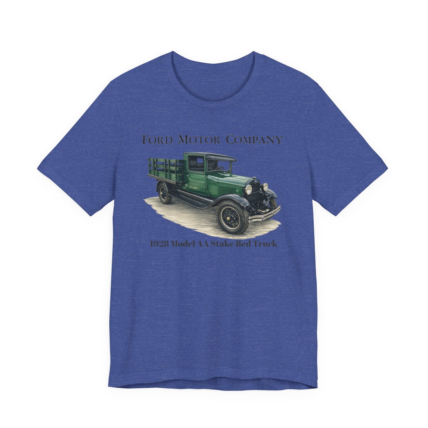 1928 Ford Model AA Stake Bed Truck T-Shirt —  Unisex Jersey Short Sleeve Tee