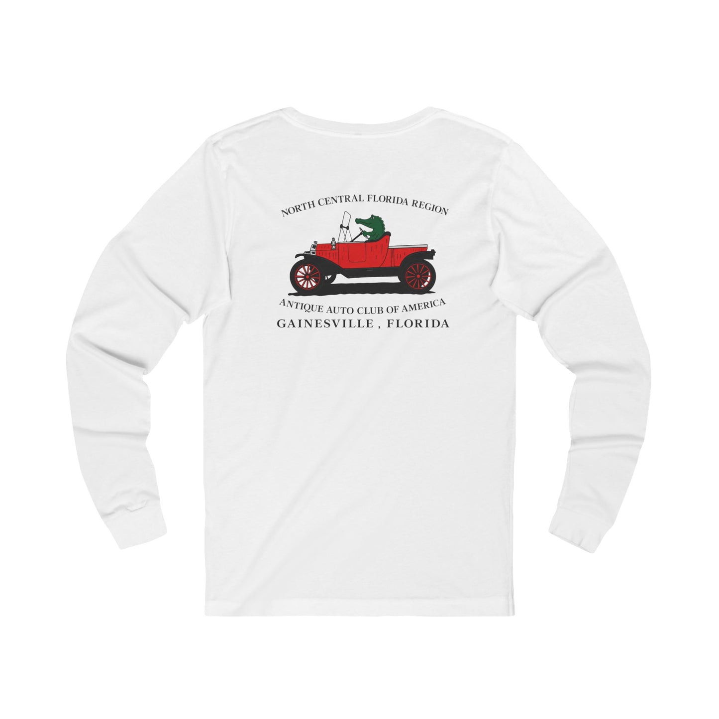 North Central Florida Region AACA Long Sleeve Tee — Small Front Logo with Large Back Logo