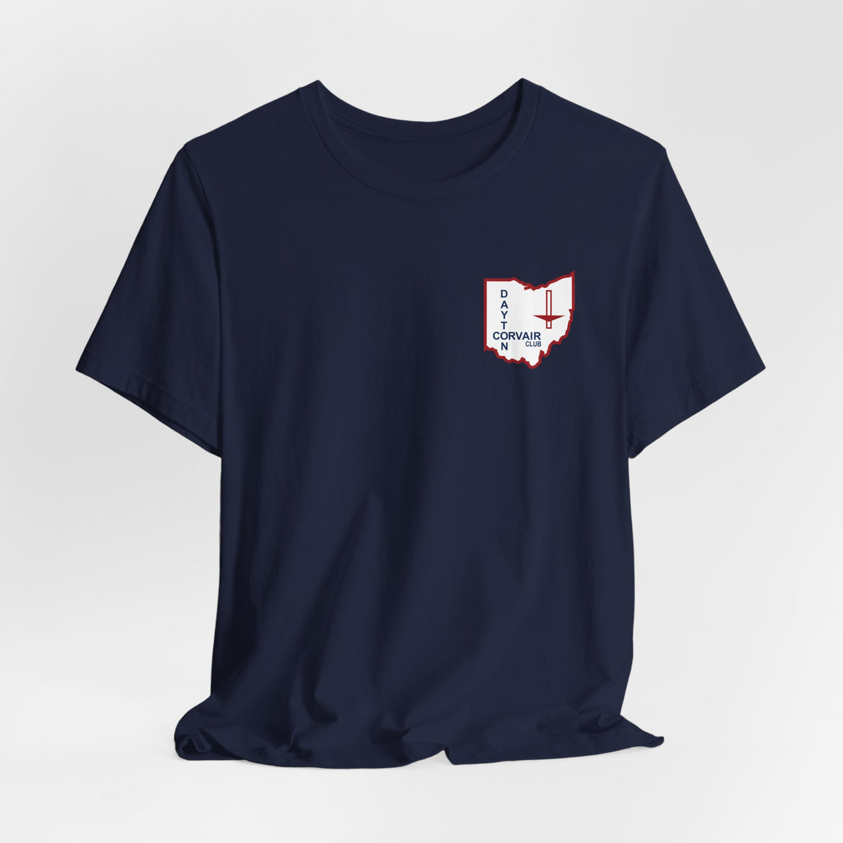 Dayton Corvair Club Unisex Jersey Short Sleeve Tee - Small Front Logo