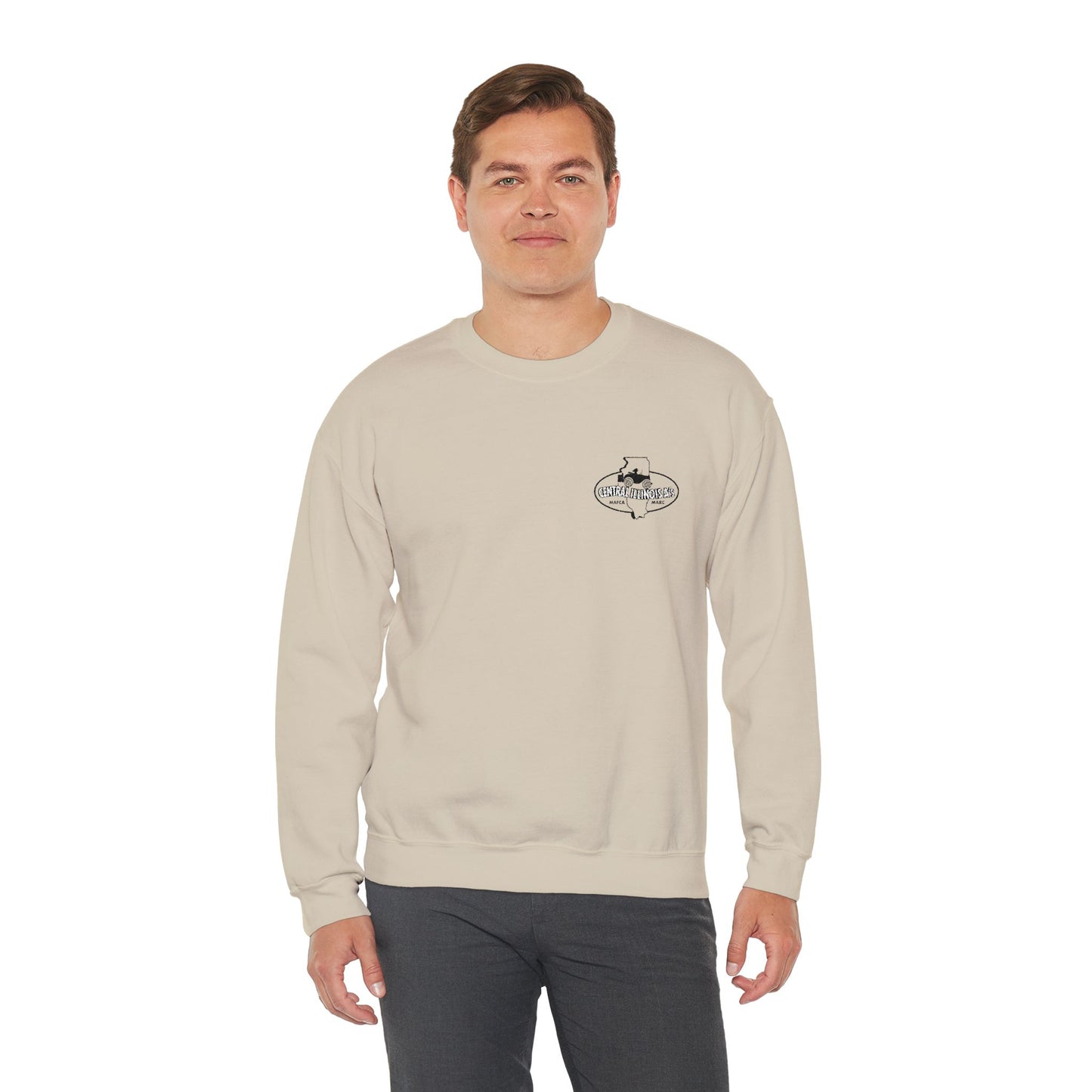 Central Illinois A's Crewneck Embroidered Sweatshirt — Small Chest Logo