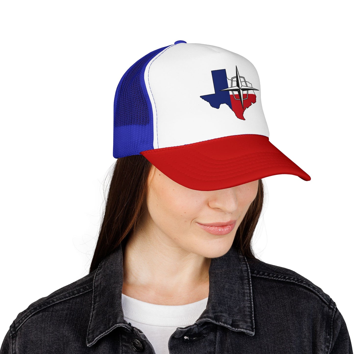 Lincoln & Continental Owners Club - Texas Gulf Coast Region Trucker Hat  — Red White Blue Foam Cap