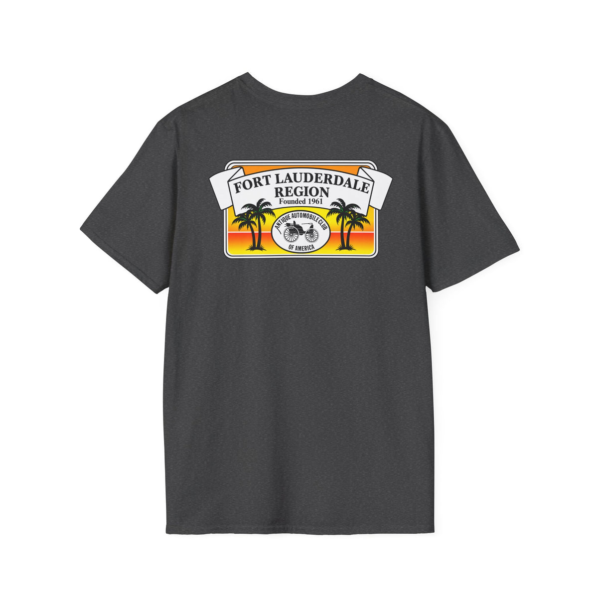 Fort Lauderdale Region AACA T-Shirt - Unisex Softstyle T-Shirt Front and Back Logos