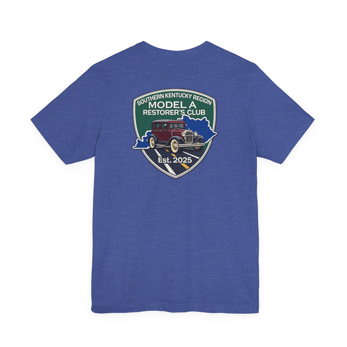 Southern Kentucky Region Model A Restorer's Club T‑Shirt — Front and Back Logos Unisex Jersey Short Sleeve Tee