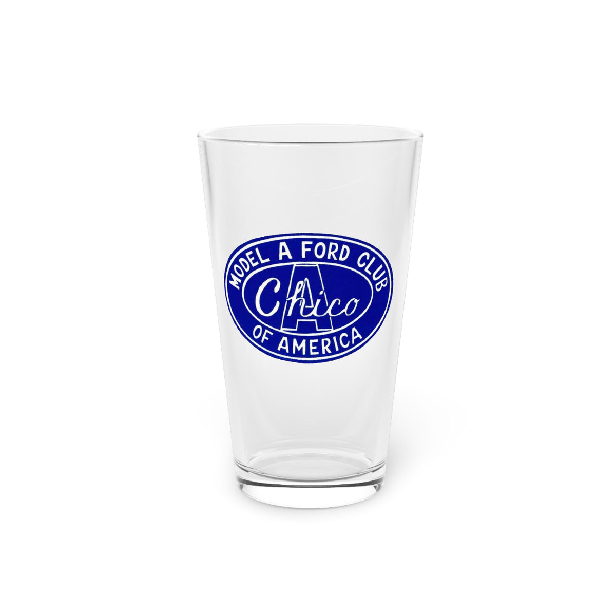 Chico A's Model A Ford Club of America Pint Glass — 16oz Glass