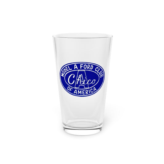 Chico A's Model A Ford Club of America Pint Glass — 16oz Glass