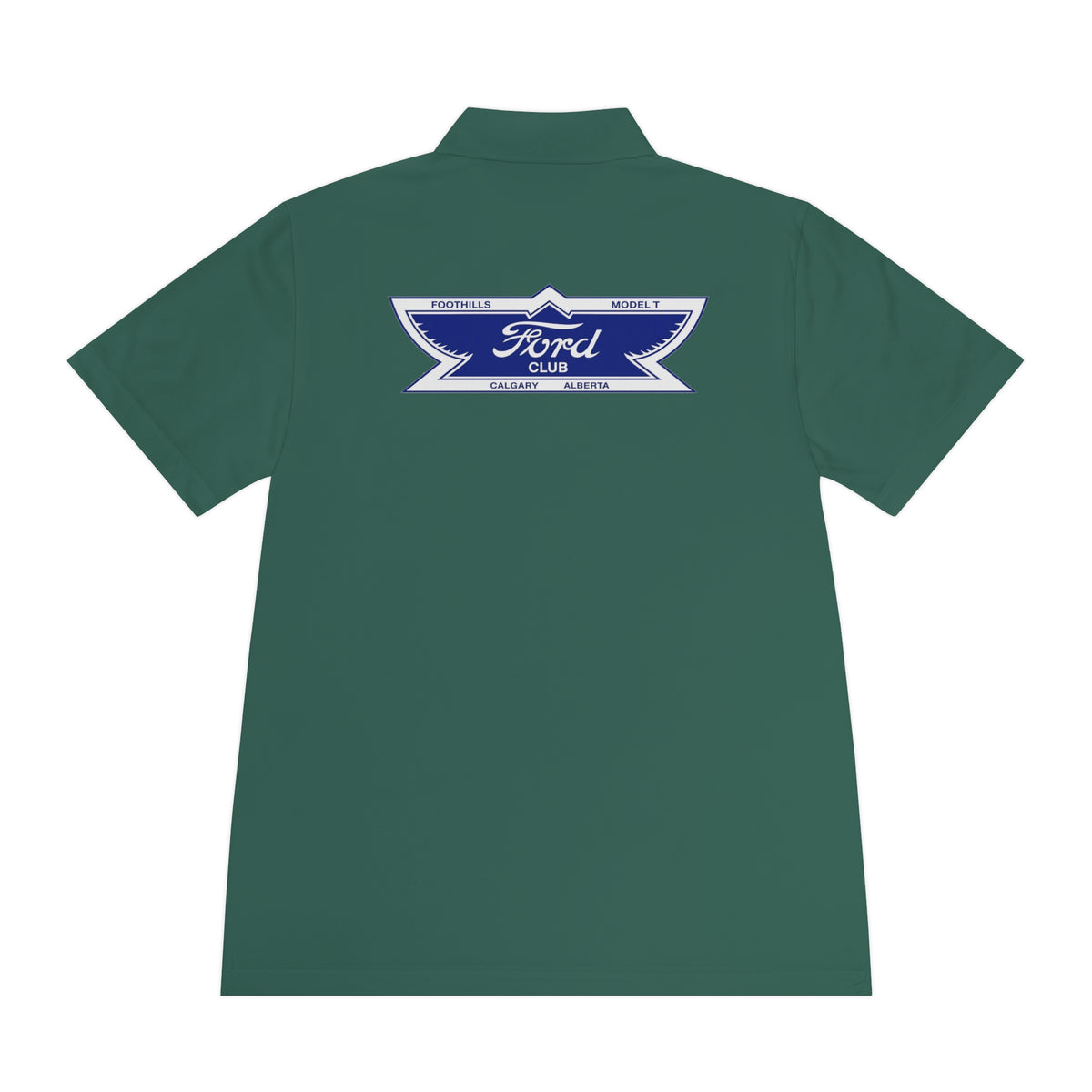 Foothills Model T Club Printed Men's Sport Polo Shirt – Front and Back Logos