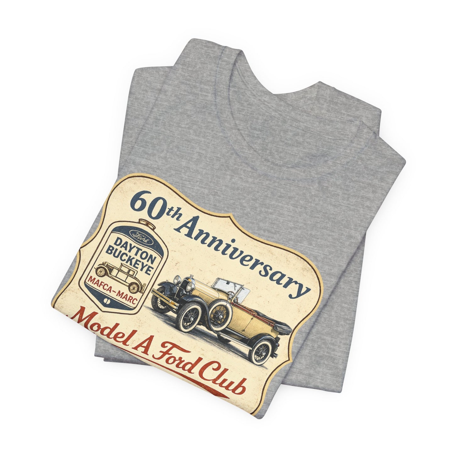 Dayton Buckeye Model A Ford Club 60th Anniversary T-Shirt (KS) - Vintage Car Tee