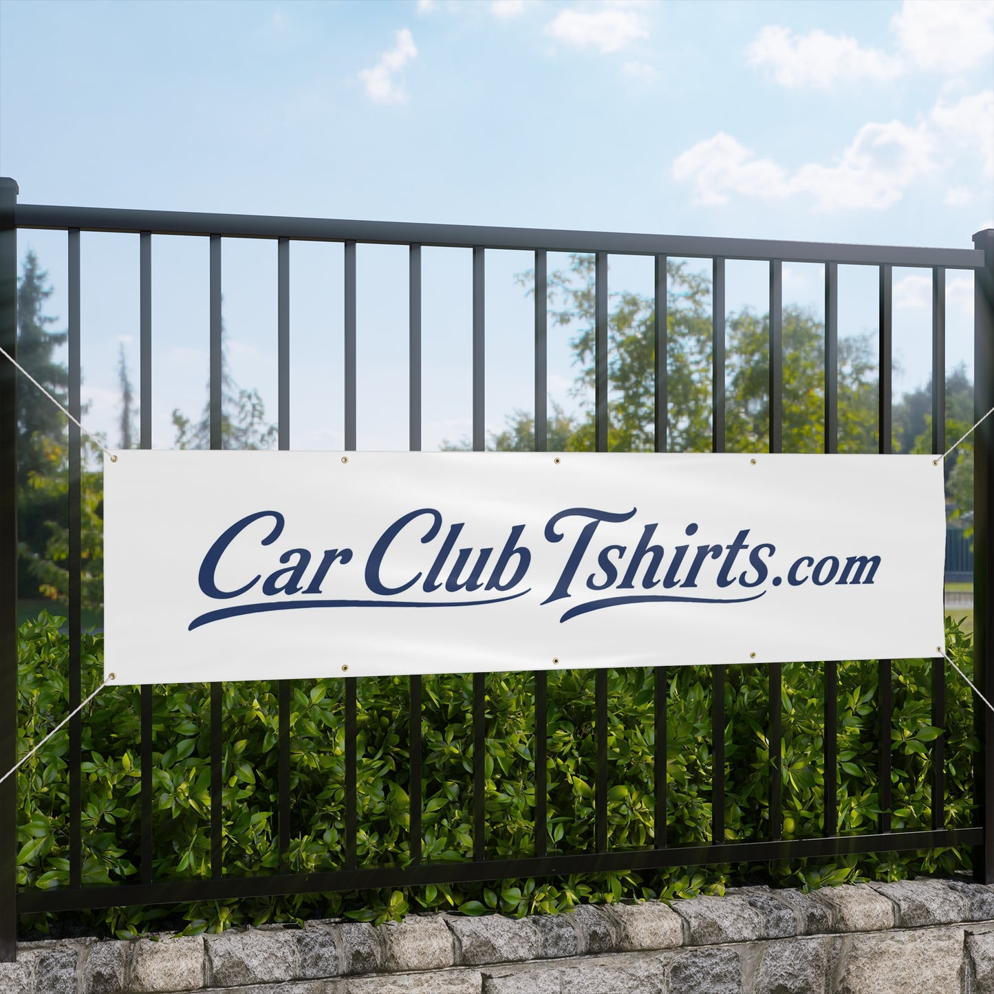 Car Club Tshirts.com Matte Banner — Outdoor Event Banner for Car Shows & Clubs