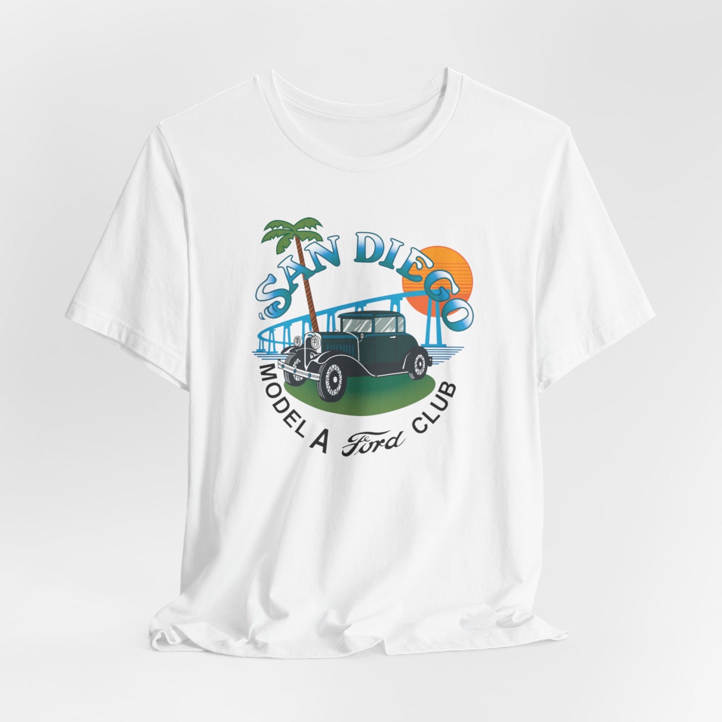 San Diego Model A Ford Club Tee — Large Front Logo