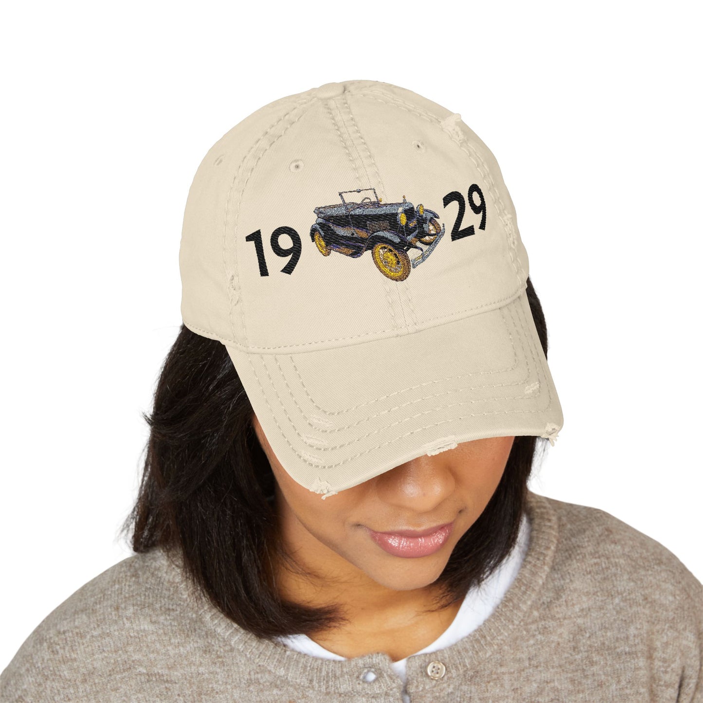 1929 Ford Model A Roadster - Distressed Embroidered Hat