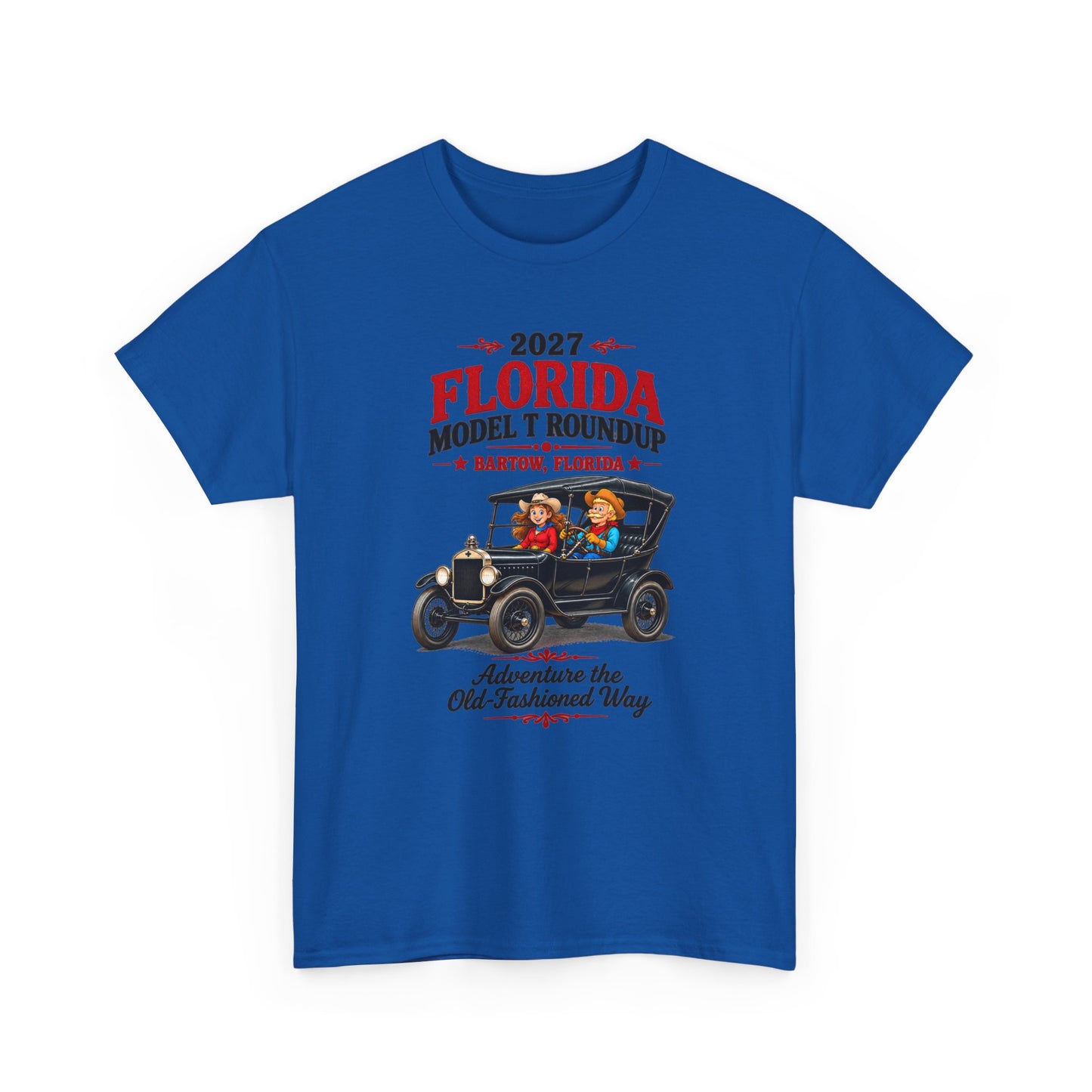 Florida Model T Roundup 2027 T-Shirt — Unisex Heavy Cotton Tee