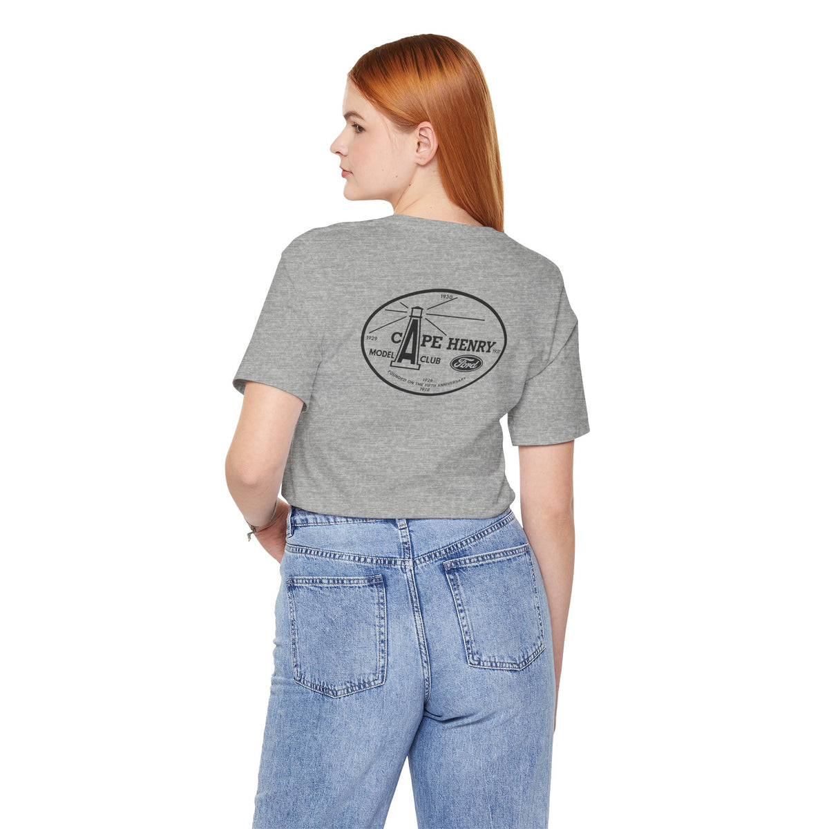 Cape Henry Model A Club Unisex Soft Short Sleeve Tee - Front and Back Logos