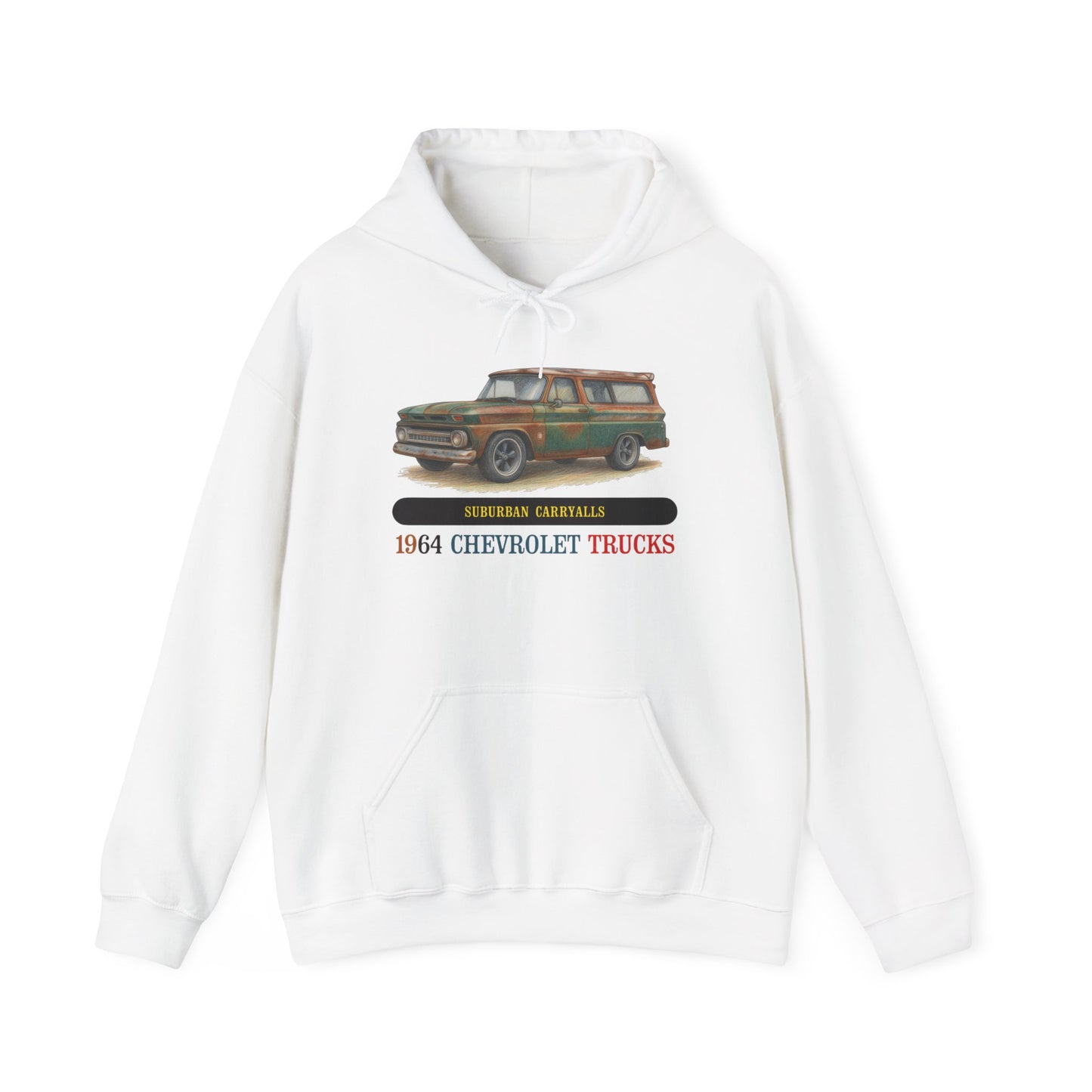1964 Chevrolet Suburban Carryall Hoodie — Vintage Suburban Carryall Sweatshirt