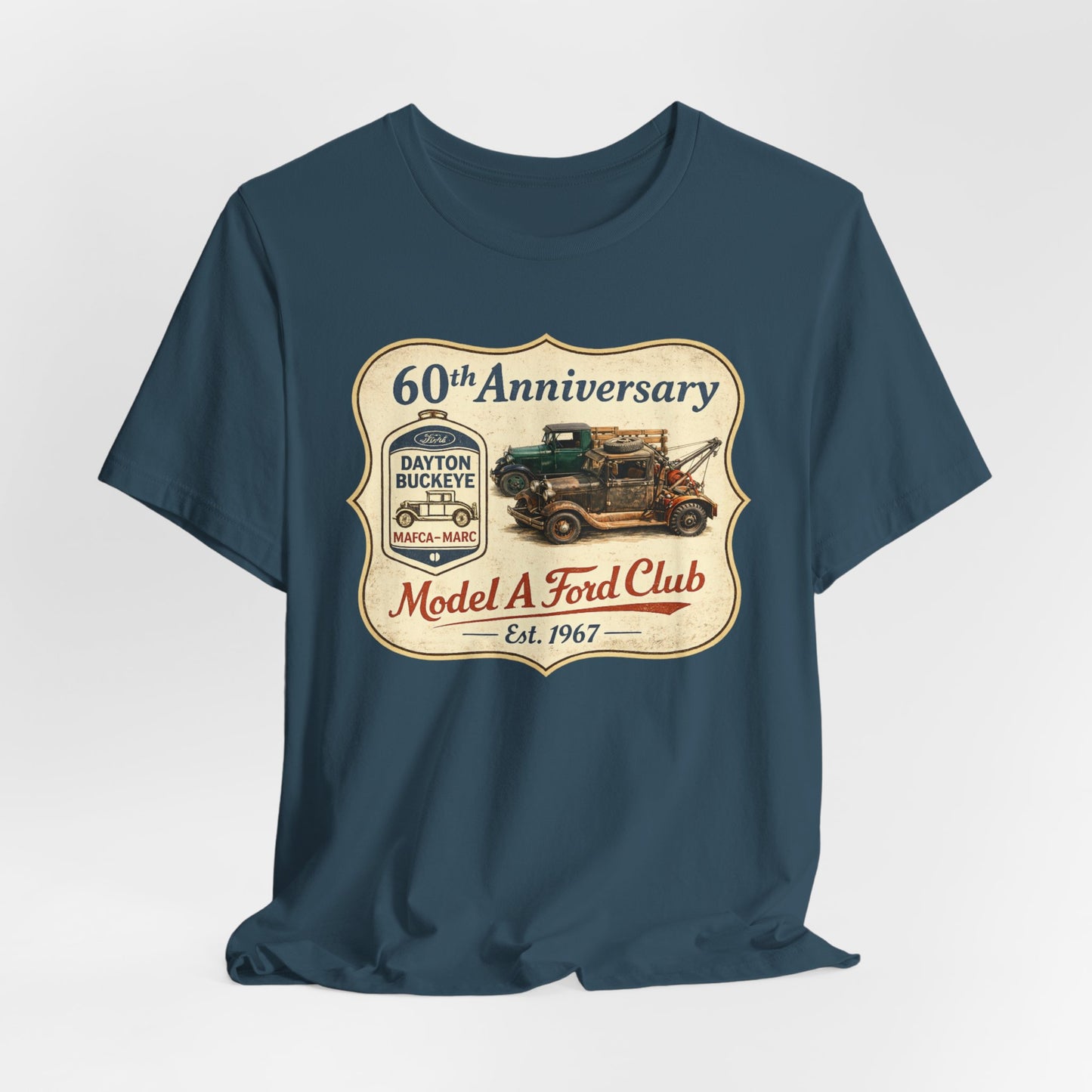 Dayton Buckeye Model A Ford Club 60th Anniversary Tee (JA) - Vintage Classic Truck Shirt