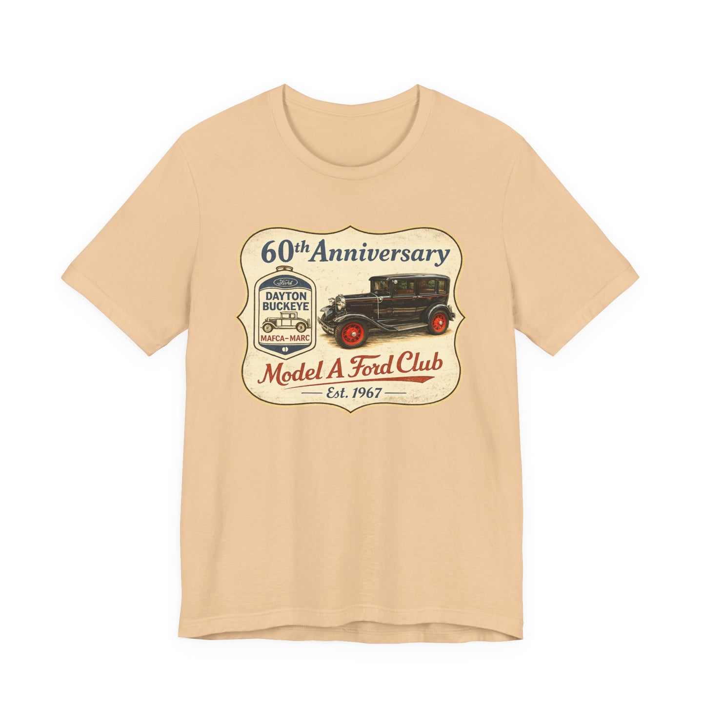Dayton Buckeye Model A Ford Club 60th Anniversary Tee (SH) - Vintage Classic Car Shirt