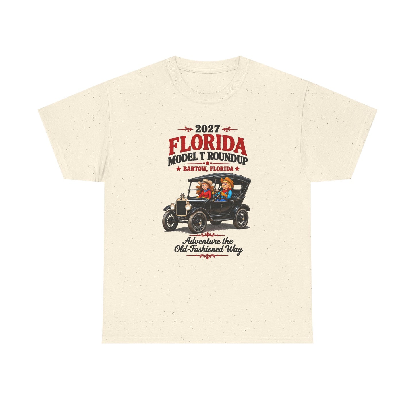 Florida Model T Roundup 2027 T-Shirt — Unisex Heavy Cotton Tee
