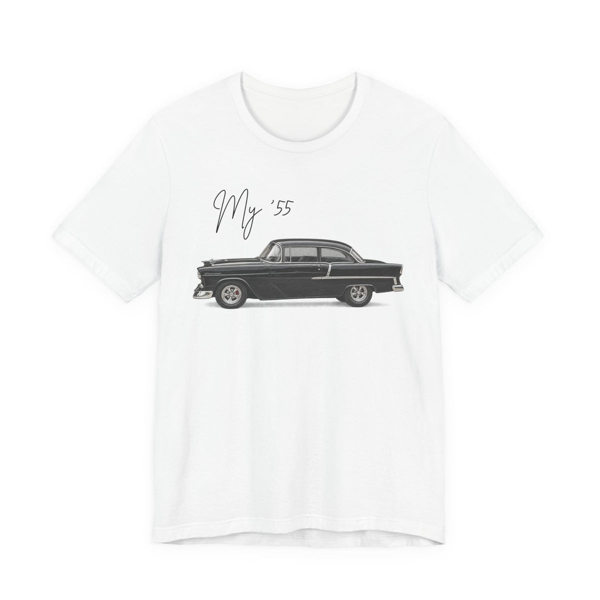 1955 Chevy Black Tee 'My '55' Classic
