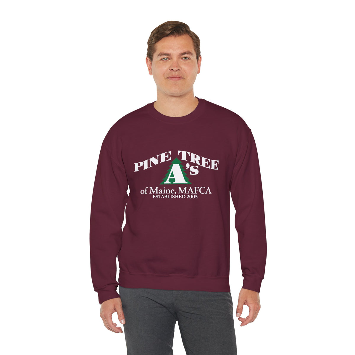 Pine Tree A's of Maine, MAFCA — Unisex Heavy Blend™ Crewneck Sweatshirt